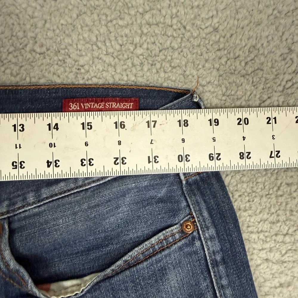 Lucky Brand 361 Vintage Straight Jeans Mens 36x32 Medium Wash Blue Denim Classic
